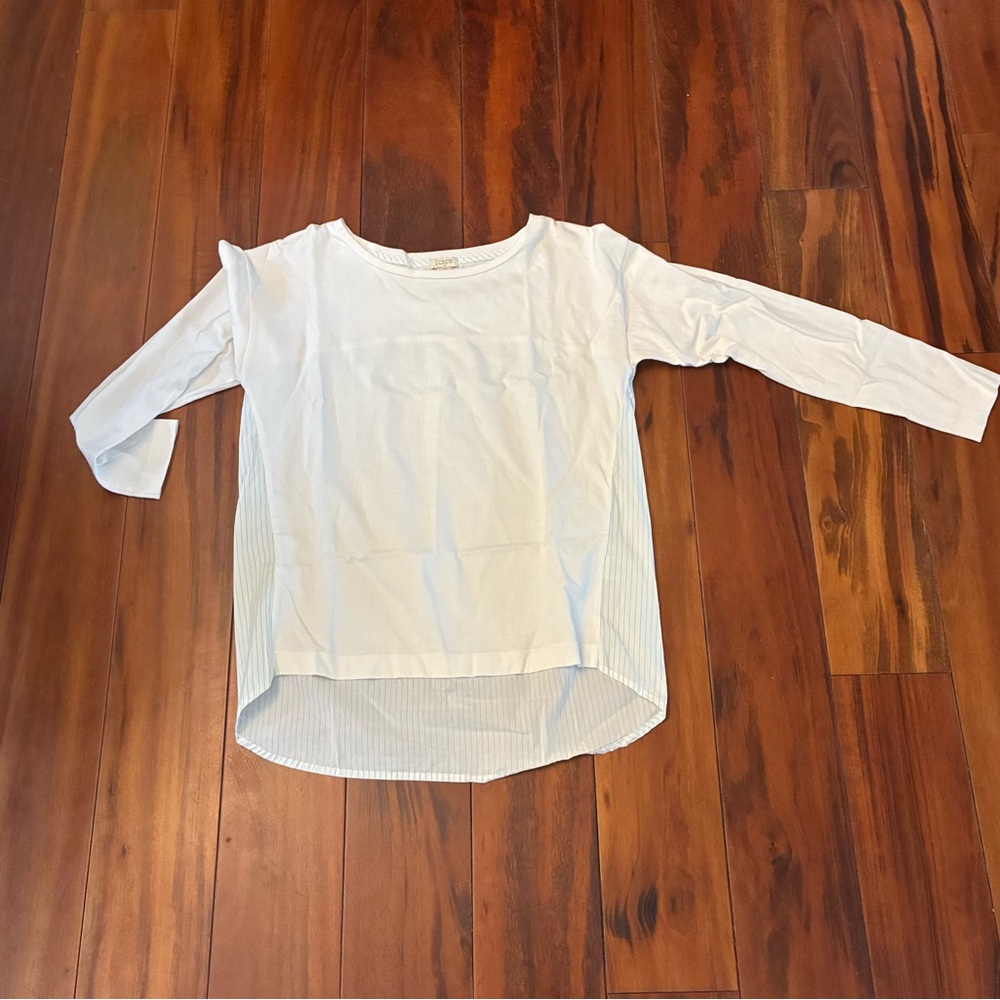 J. Crew White Long Sleeve Kids Tee